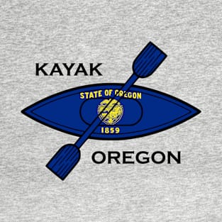 Kayak Oregon Flag T-Shirt